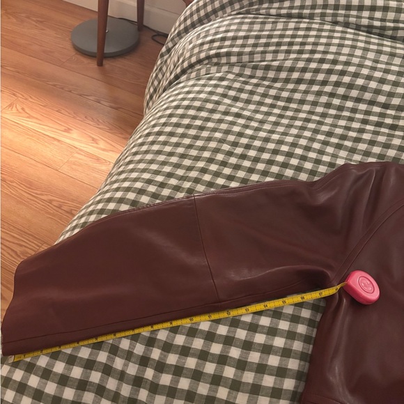 Reformation x Veda Beck Leather Trench in Chianti Burgundy, size medium! - Picture 11 of 16